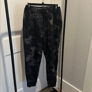 Santiny Black Tie-Dye Joggers